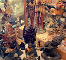 Bouddha, flûtiste et décoration asiatique